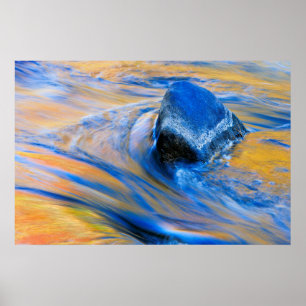Autumn Color Water Abstract Poster