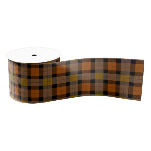 Autumn Colored Plaid Grosgrain Ribbon