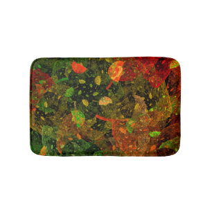 Autumn colorful decorative design bath mat