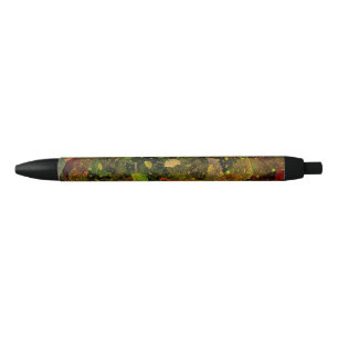 Autumn colorful decorative design black ink pen