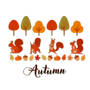 Autumn Colorful Trees  Cushion