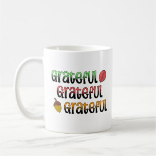 Autumn Colors   Grateful Typography Coffee Mug