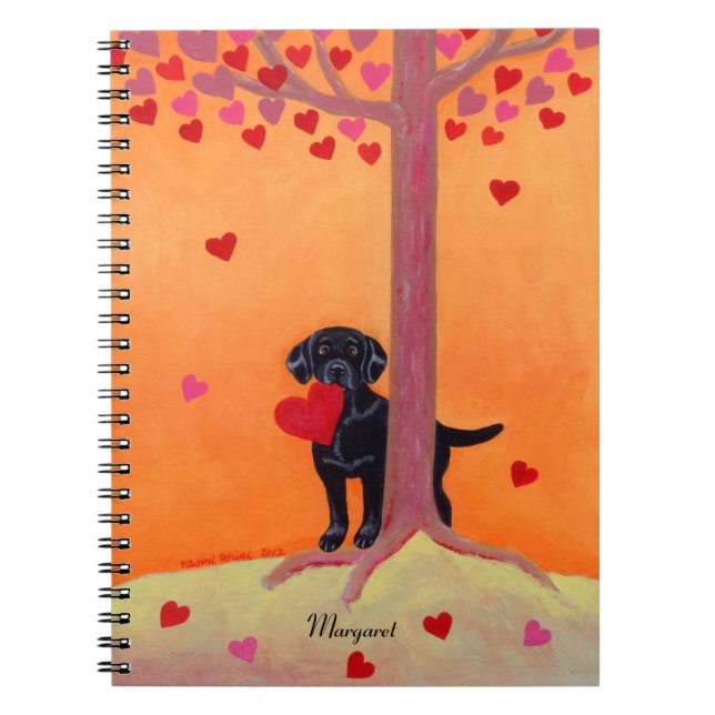Autumn Colour Black Labrador Notebook (Front)