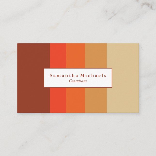 Autumn Colour Block Business Cards (Front)