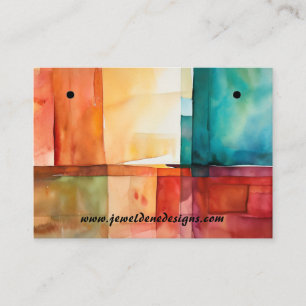 Autumn Colour Blocks Earrings Display Card