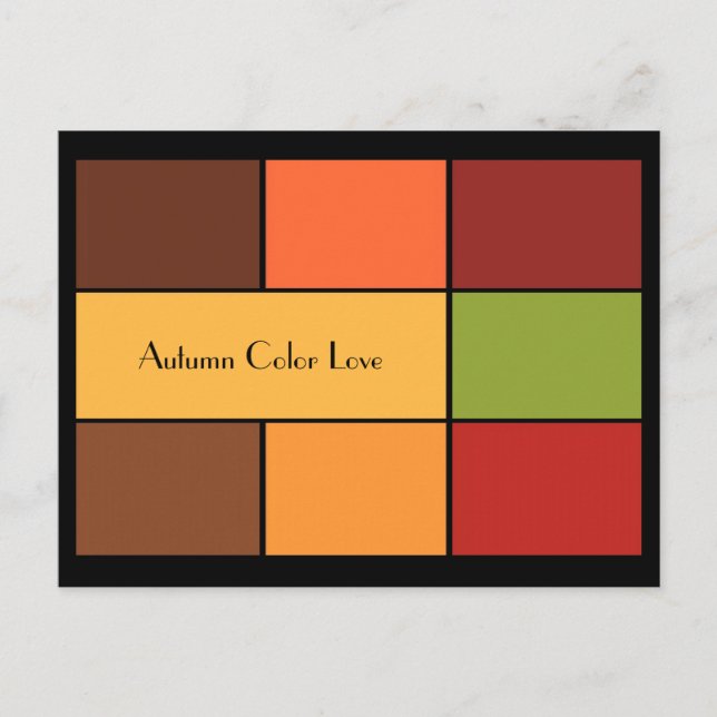 Autumn Colour Blocks Postcard (Front)