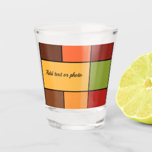 Autumn Colour Blocks Shot Glass