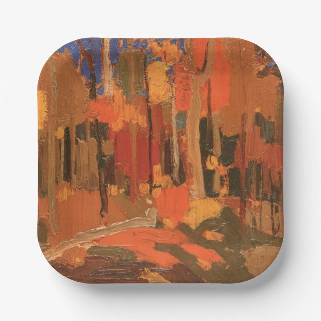 Autumn Colour by Tom Thomson Paper Plate (Front)