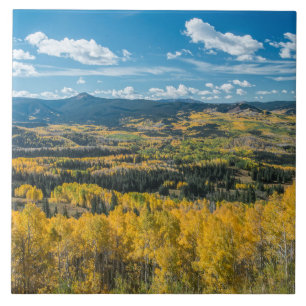 Autumn Colour in Flat Tops Routt National Forest Ceramic Tile