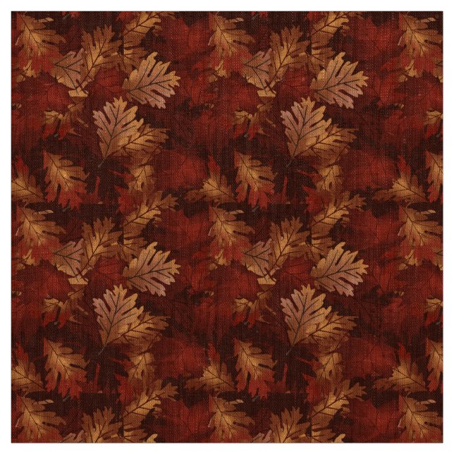 Autumn Colour Maple Oak Linen Fabric (Swatch)