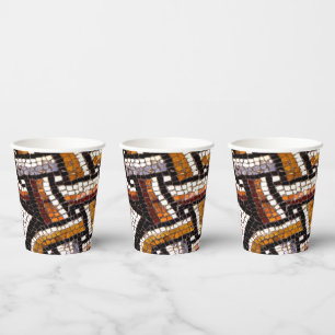 Autumn Colour Mosaic Pattern  Paper Cups
