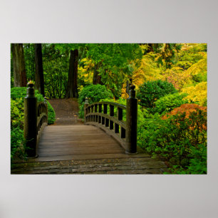 Autumn Colour, Portland Japanese Garden Poster