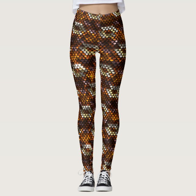 Autumn Colour Sequins Look Leggings (Front)