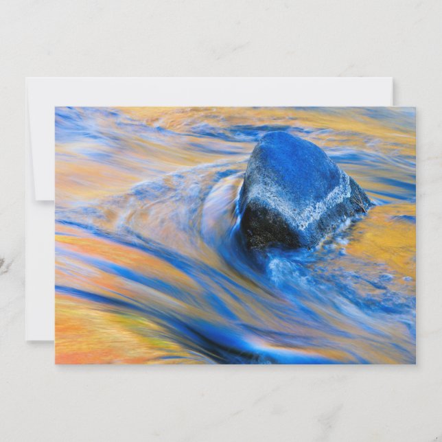 Autumn Colour Water Abstract Card (Front)