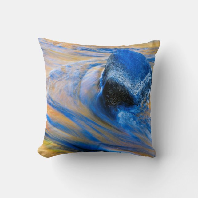Autumn Colour Water Abstract Cushion (Front)