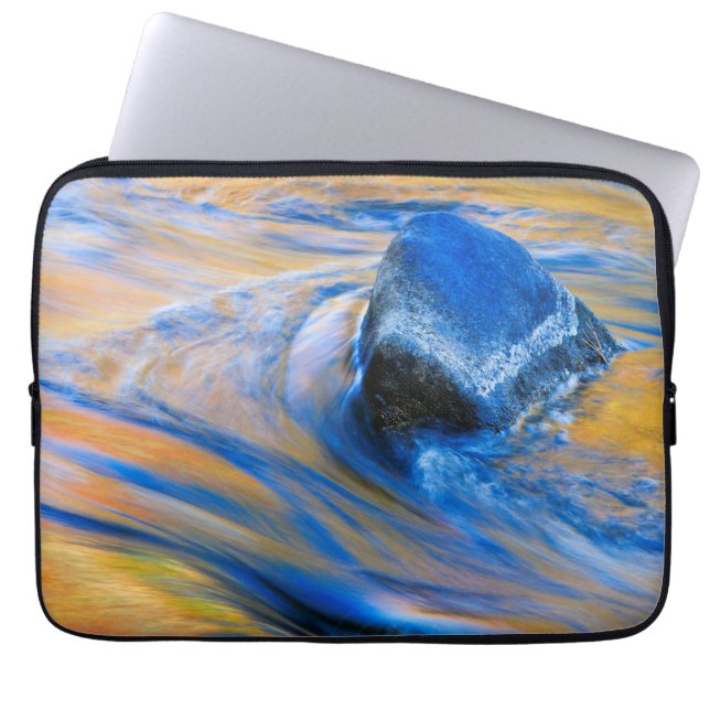 Autumn Colour Water Abstract Laptop Sleeve (Front)