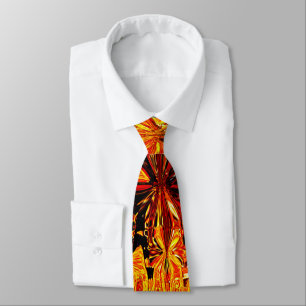 Autumn Coloured Abstract Tie