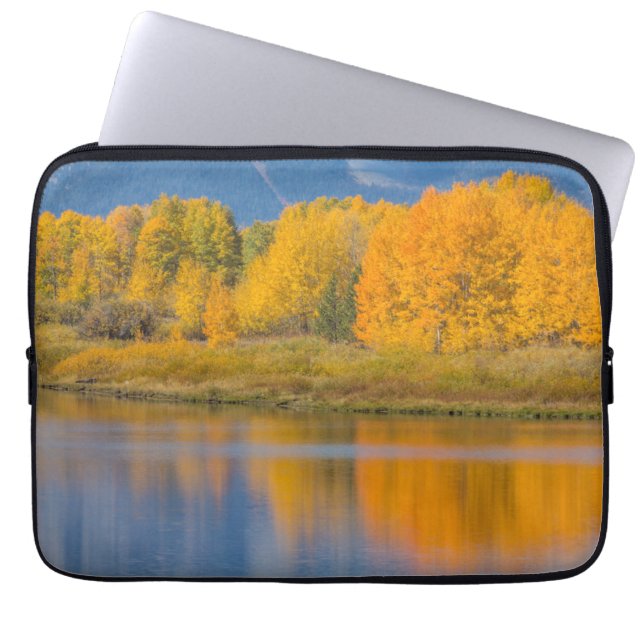 Autumn Coloured Aspen Trees Laptop Sleeve (Front)