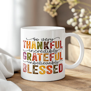Autumn Coloured Boho Thanksgiving Inspirational Coffee Mug