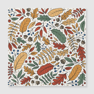 Autumn Coloured Leaf Square Design