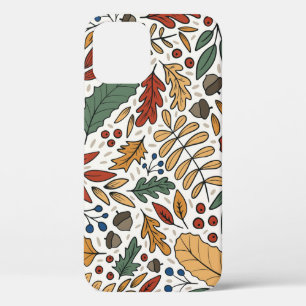 Autumn Coloured Leaf Square Design iPhone 12 Case