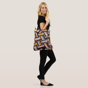 Autumn Coloured Roman Tile Mosaic Tote Bag