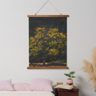 Autumn coloured tree hanging tapestry