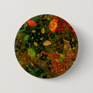 Autumn colourful decorative design 6 cm round badge