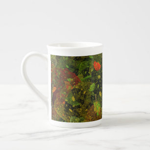 Autumn colourful decorative design bone china mug