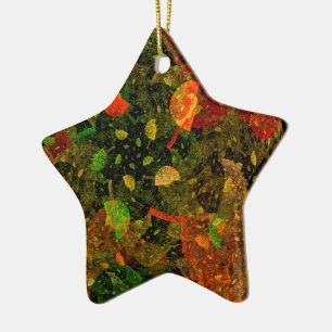 Autumn colourful decorative design ceramic ornament