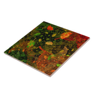 Autumn colourful decorative design ceramic tile