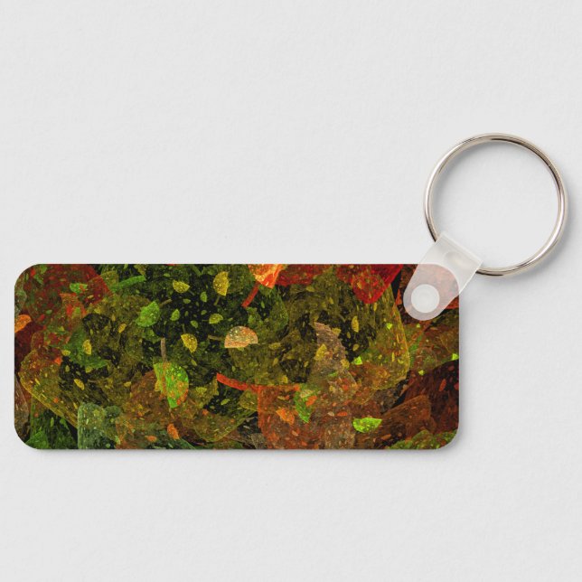 Autumn colourful decorative design key ring (Front)