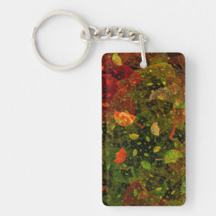 Autumn colourful decorative design key ring