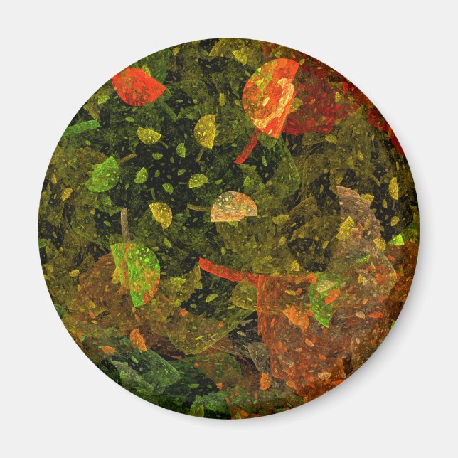 Autumn colourful decorative design magnet (Front)