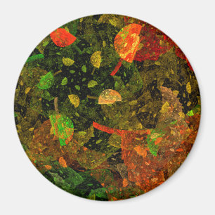 Autumn colourful decorative design magnet