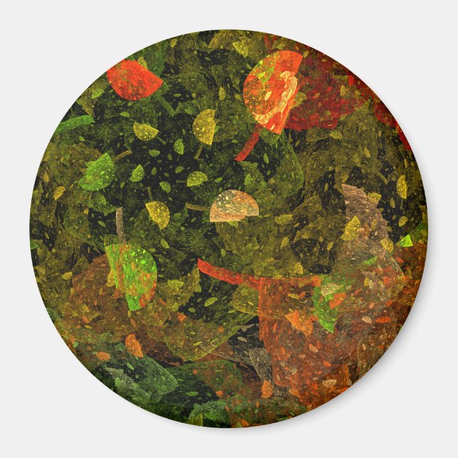 Autumn colourful decorative design magnet (Front)