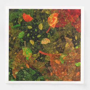 Autumn colourful decorative design napkin