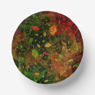 Autumn colourful decorative design paper plate