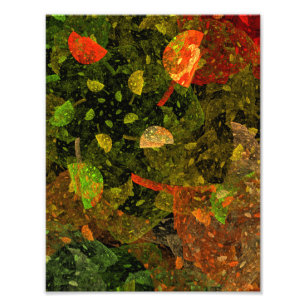 Autumn colourful decorative design photo print