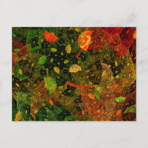 Autumn colourful decorative design postcard