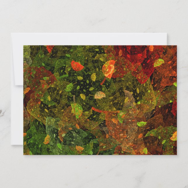 Autumn colourful decorative design save the date (Front)
