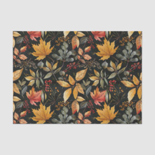 Autumn colourful Fall Leaves Rustic Decoupage Tissue Paper