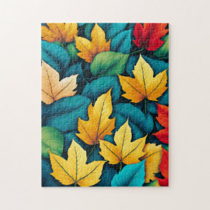 Autumn Colourful Leaves Jigsaw Puzzle