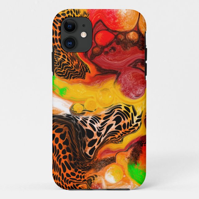 Autumn Colours Abstract Pour Painting Case-Mate iPhone Case (Back)