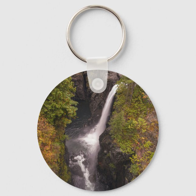 Autumn Colours At The Elk Falls Key Ring (Front)