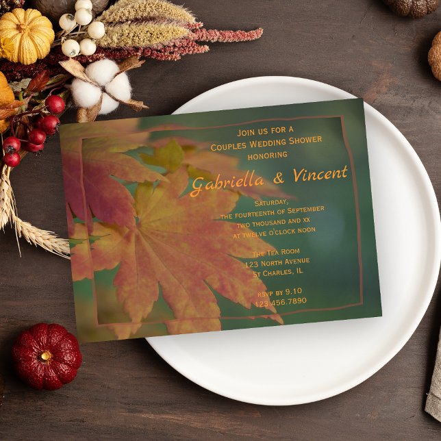 Autumn Colours Couples Wedding Shower Invitation (Creator Uploaded)