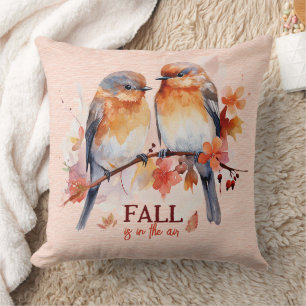 Autumn Colours Fall Is In the Air Birds on a Branc Cushion