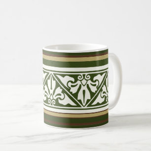 Autumn Colours Gothic Revival Leaf Border Coffee M Mug