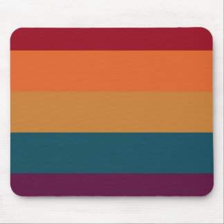 Autumn Colours Horizontal Stripes Graphic Art Mouse Pad