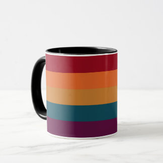 Autumn Colours Horizontal Stripes Graphic Art Mug